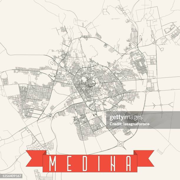 medina, saudi arabia vector map - red sea saudi arabia stock illustrations