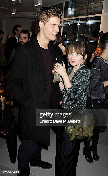 Max Irons and Emily Browning attend the opening of the Nicole Farhi global flagship store on September 19, 2011 in London, England.