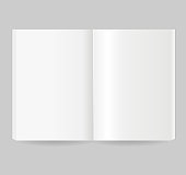 Realistic Detailed 3d Magazine Template Open View. Vector