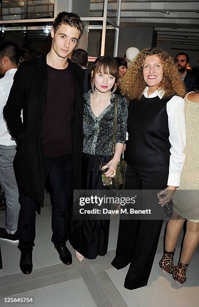 Max Irons, Emily Browning and Nicole Farhi attend the opening of the Nicole Farhi global flagship store on September 19, 2011 in London, England.