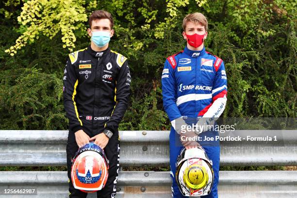 Formula 2 feature race winner in Styria, Robert Shwartzman of Russia and Prema Racing and sprint race winner Christian Lundgaard of Denmark and ART...