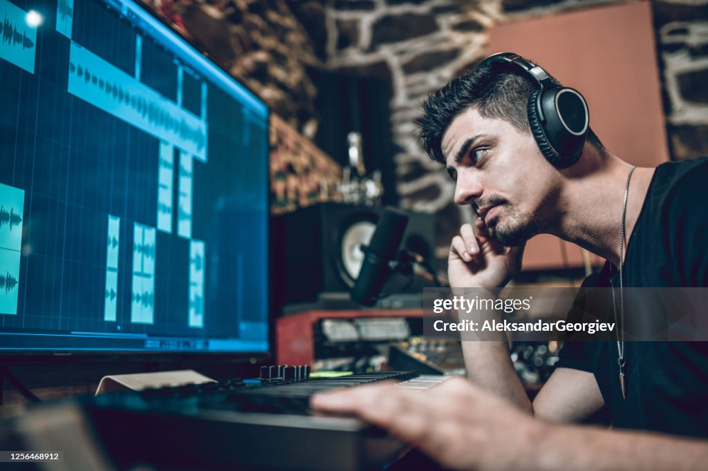 Music Producer Focused On Song Mixing