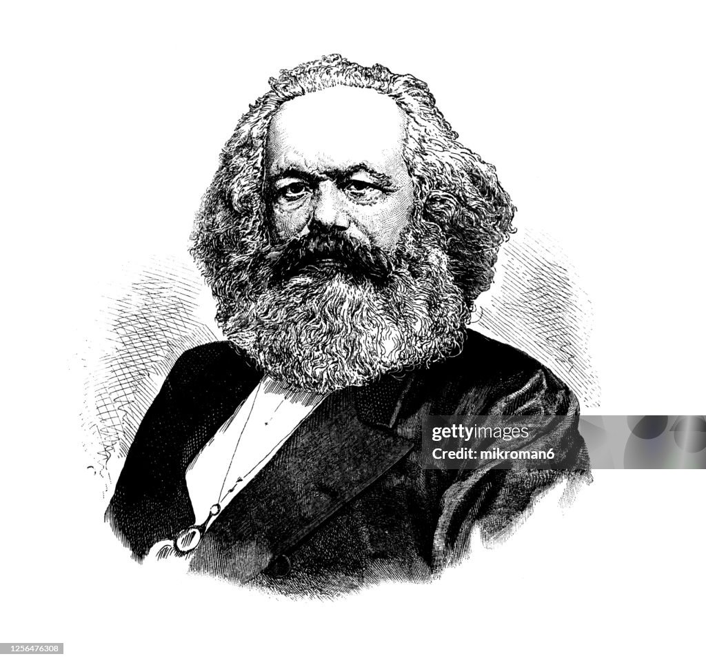 Portrait of Karl Marx, 1818-1883, german philosopher, economist, historian, sociologist, political theorist, journalist and socialist revolutionary.