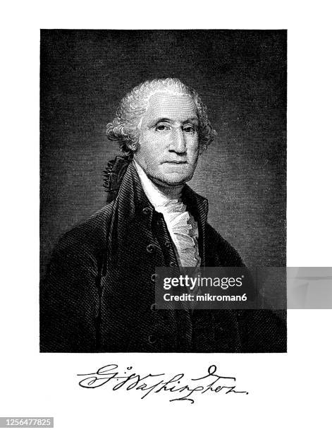 portrait of george washington (february 22, 1732 – december 14, 1799), first president of the united states - george washington stock pictures, royalty-free photos & images