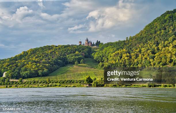 drachenburg and drachenfels, germany - germany castle stock-fotos und bilder