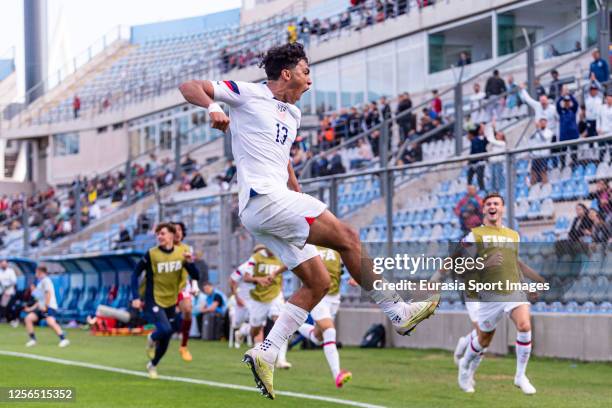 Jonathan Gomez of United States celebrating his goal with his teammates during FIFA U-20 World Cup Argentina 2023 Group B match between USA and...