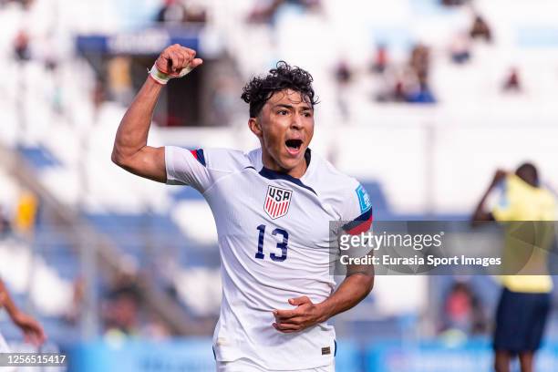 Jonathan Gomez of United States celebrating his goal with his teammates during FIFA U-20 World Cup Argentina 2023 Group B match between USA and...