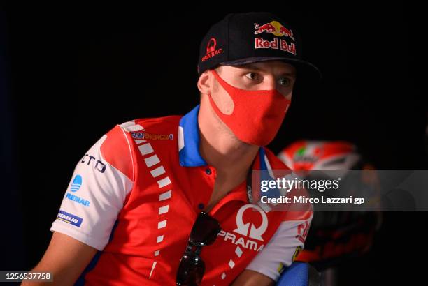 Jack Miller of Australia and Pramac Racing speaks during the press conference pre-event during the MotoGP of Spain - Media Opportunity at Circuito de...