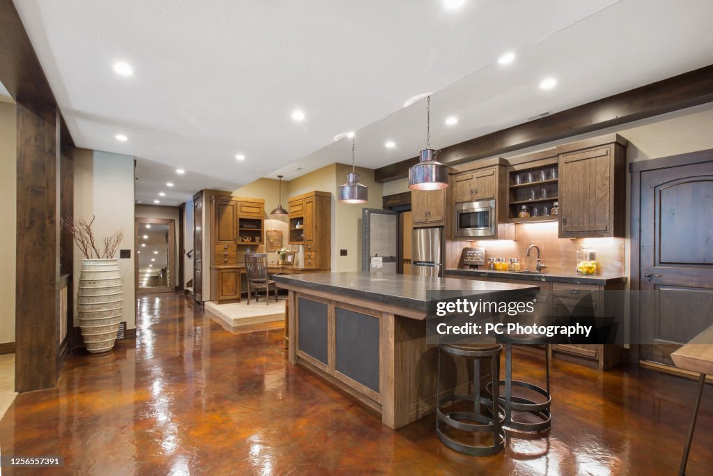Second Kitchen In House Second Kitchen In Basement High-Res Stock Photo - Getty Images