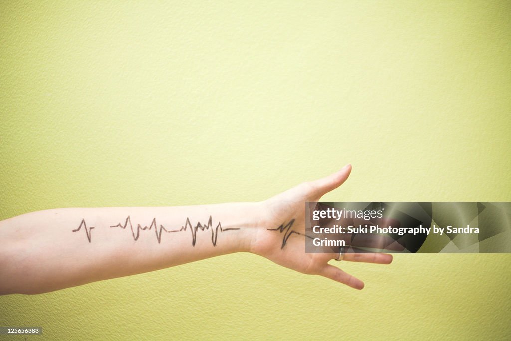 Heartbeat with hand