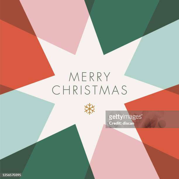 greeting card with geometric star. - illustration technique stock illustrations