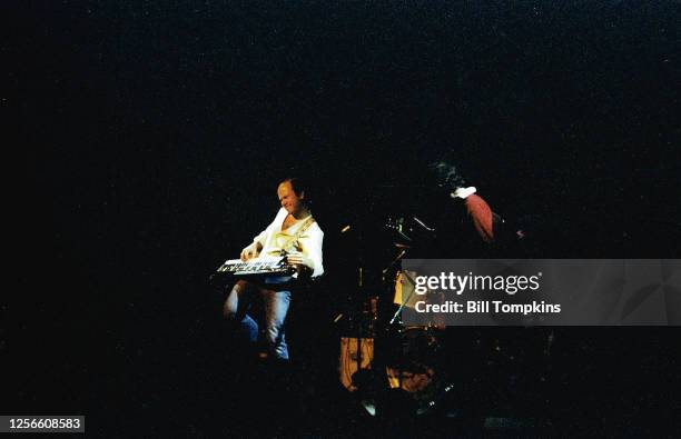 October 1982]: MANDATORY CREDIT Bill Tompkins/Getty Images Jan Hammer performing at the Savoy Theatre October 1982 in New York City.