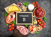 High vitamin B sources assortment