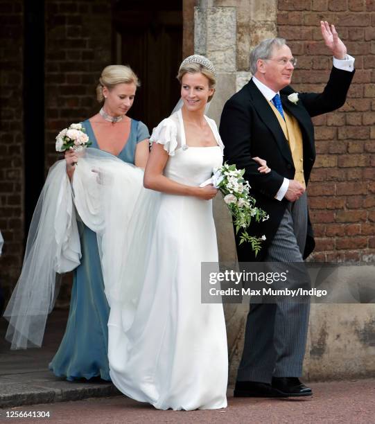 Lady Rose Windsor , accompanied by her father Prince Richard, Duke of Gloucester and sister Lady Davina Lewis, arrives at The Queen's Chapel, St...