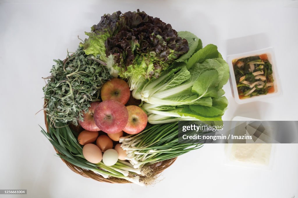 Vegetable and Apple, Eggs