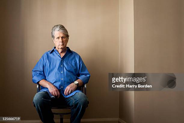 Musician, songwriter and former member of the Beach Boys, Brian Wilson is photographed for the Guardian on June 8, 2011 in London, England.