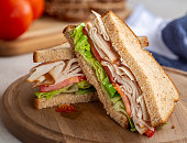 Turkey Sandwich With Tomato and Lettuce