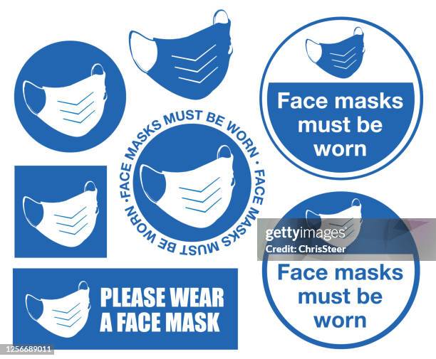 ilustrações, clipart, desenhos animados e ícones de por favor, use uma máscara facial. - sns