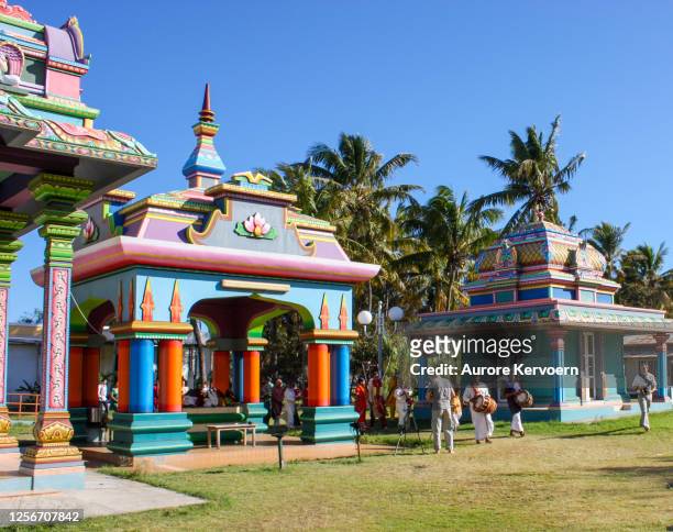 tamil temple in st. peter's, reunion island. - la reunion stock pictures, royalty-free photos & images