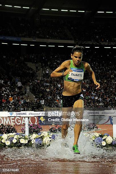 Sophie Duarte from France competes on the 3000m Steeplechase Women during the IAAF Golden League Memorial Van Damme meet at the King Baudouin Stadium...