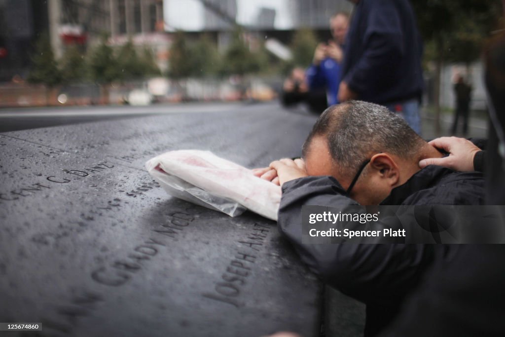 Mayor And City Officials Lay Wreath At 9/11 Memorial In Honor Of First Responders