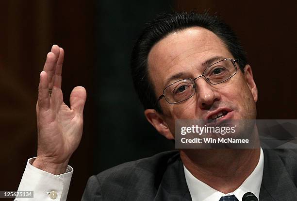 Foster of the Heritage Foundation testifies before the Senate Budget Committee September 20, 2011 in Washington, DC. Foster testified on encouraging...