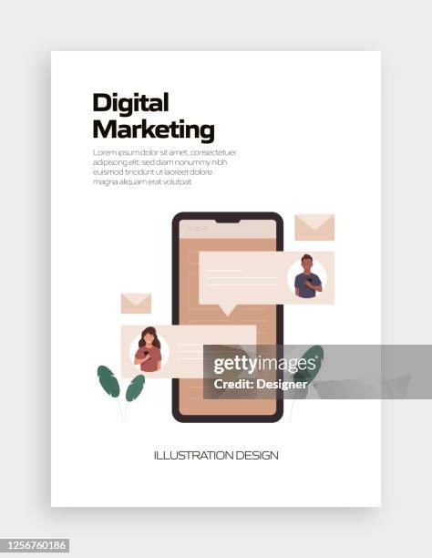 digital marketing concept vector illustration for landing page template, website banner, advertisement and marketing material, online advertising, business presentation etc. - positioning stock illustrations