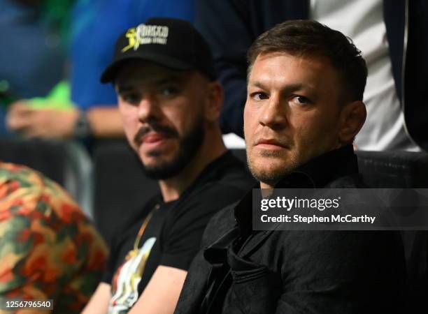 Dublin , Ireland - 20 May 2023; UFC fighter Conor McGregor, right, and Gerry Byrne in attendance at the undisputed super lightweight championship...