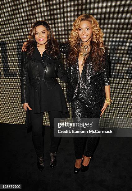 Tina Knowles and Beyonce Knowles at The Launch Of House Of Dereon By Beyonce And Tina Knowles at Selfridges on September 17, 2011 in London, England.
