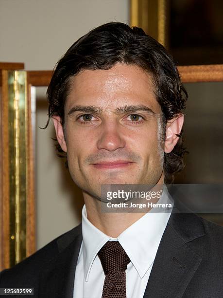 Prince Carl Philip of Sweden attends the HEMMA Swedish Design Goes London - Private View, at the Swedish Ambassador's Residence on September 20, 2011...