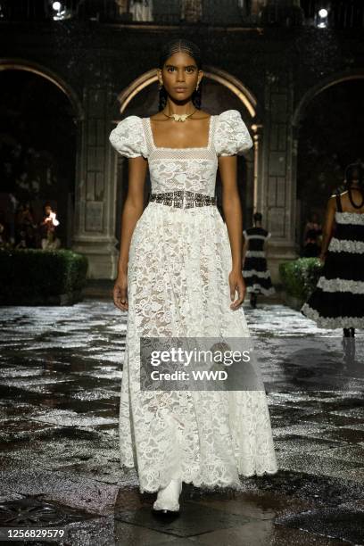 Model on the runway at Dior Cruise 2024 Fashion show at Colegio de San Ildefonso on May 20, 2023 in Mexico City, Mexico.