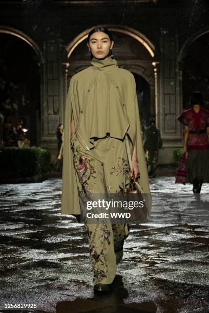 Model on the runway at Dior Cruise 2024 Fashion show at Colegio de San Ildefonso on May 20, 2023 in Mexico City, Mexico.