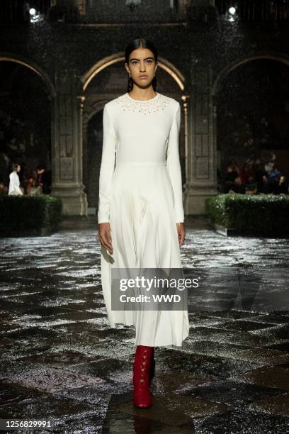 Model on the runway at Dior Cruise 2024 Fashion show at Colegio de San Ildefonso on May 20, 2023 in Mexico City, Mexico.