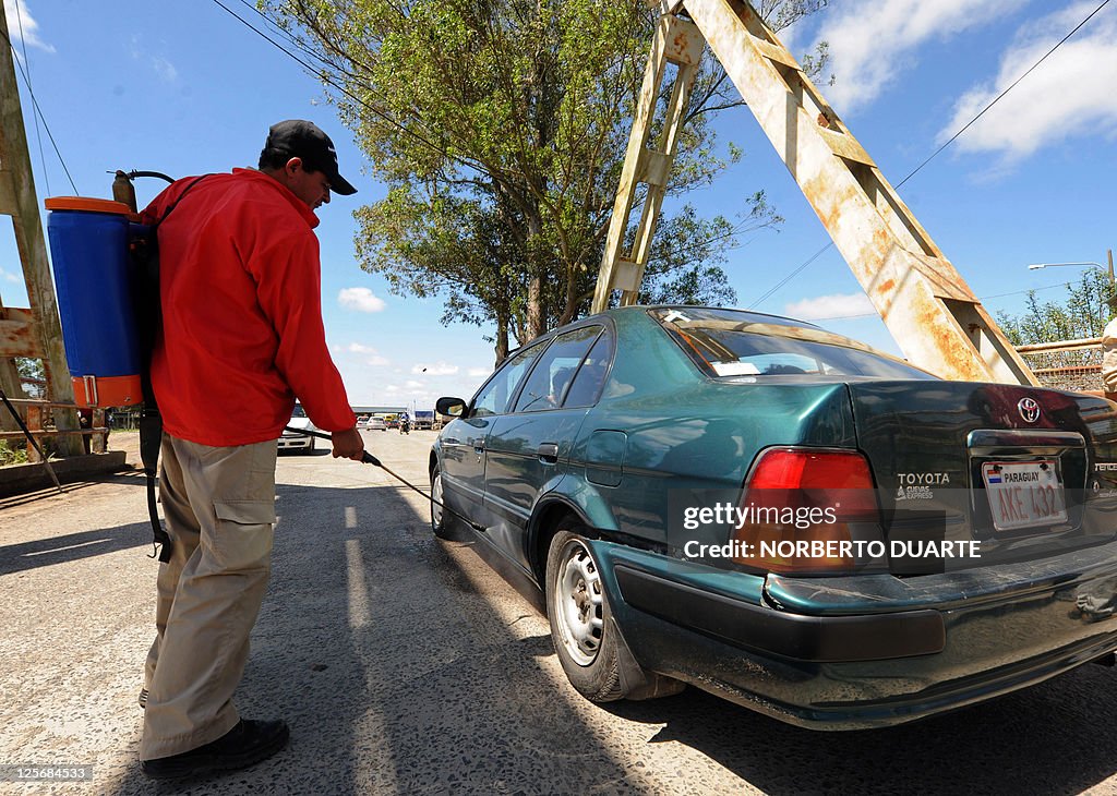 A technician of Argentina's National Ser