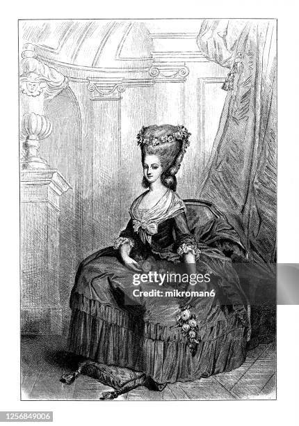 portrait of marie thérèse louise of savoy, princesse de lamballe - マリーアントワネット ストックフォトと画像