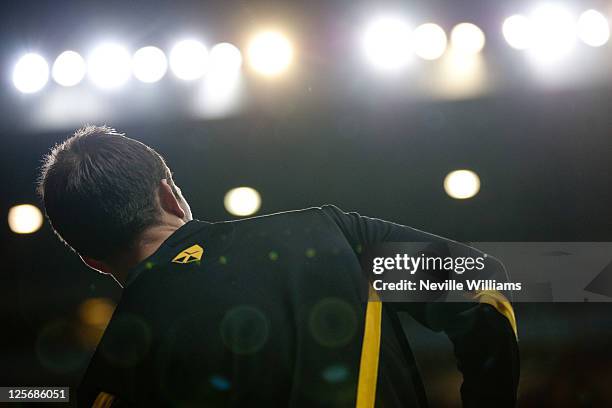 Gary Gardener of Aston Villa during the Carling Cup third round match between Aston Villa and Bolton Wanderers at Villa Park on September 20, 2011 in...