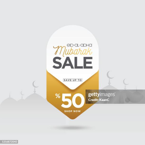 eid-al-adha sale banner stock illustration - eid al adha stock illustrations