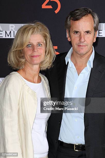 Journalist Bernard de la Villardiere and his wife Anne attend the Paris Premiere 25th Anniversary Celebration at Grand Palais on September 20, 2011...