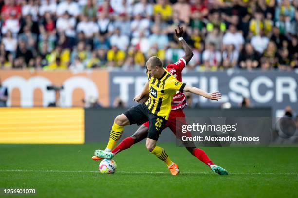 Julian Ryerson of Borussia Dortmund during the Bundesliga match between FC Augsburg and Borussia Dortmund at WWK-Arena on May 21, 2023 in Augsburg,...