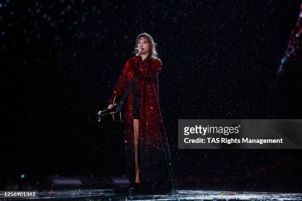 Taylor Swift performs during The Eras Tour at Gillette Stadium on May 20, 2023 in Foxborough, Massachusetts.