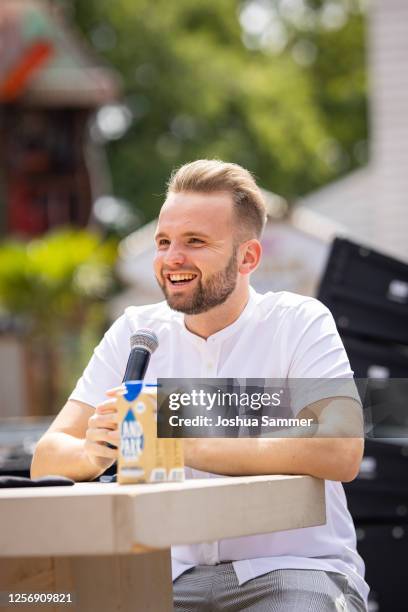 Tobias Topic alias Topic during the press conference for the upcoming live stream event "Parookaville - Live from the City" on July 18, 2020 in...