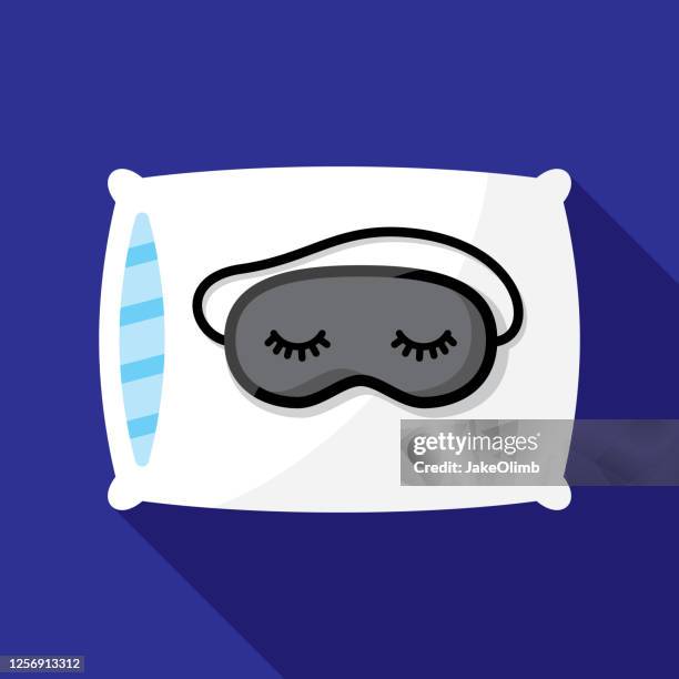 stockillustraties, clipart, cartoons en iconen met slaapmasker - hygiëne en toiletartikelen