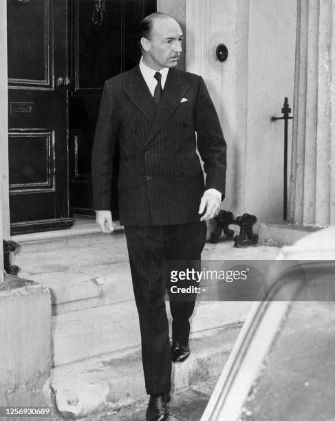 Portrait taken 19 June 1963 of former British War State Secretary John Profumo who was involved in the scandal of an affair with the model Christine...