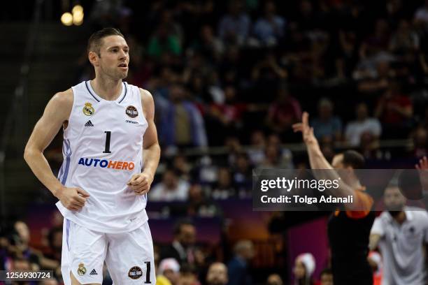 Fabien Causeur, #1 of Real Madrid in action during Turkish Airlines EuroLeague Final Four Kaunas 2023 Championship game Olympiacos Piraeus v Real...