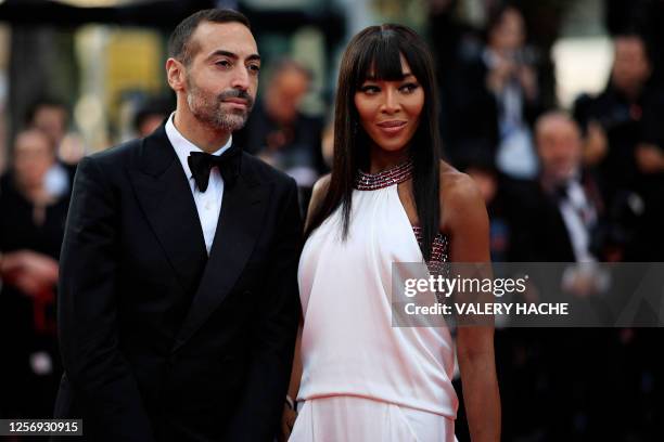 British model Naomi Campbell and Saudi Arabian film producer Mohammed Al Turki arrive for the screening of the film "Firebrand" during the 76th...
