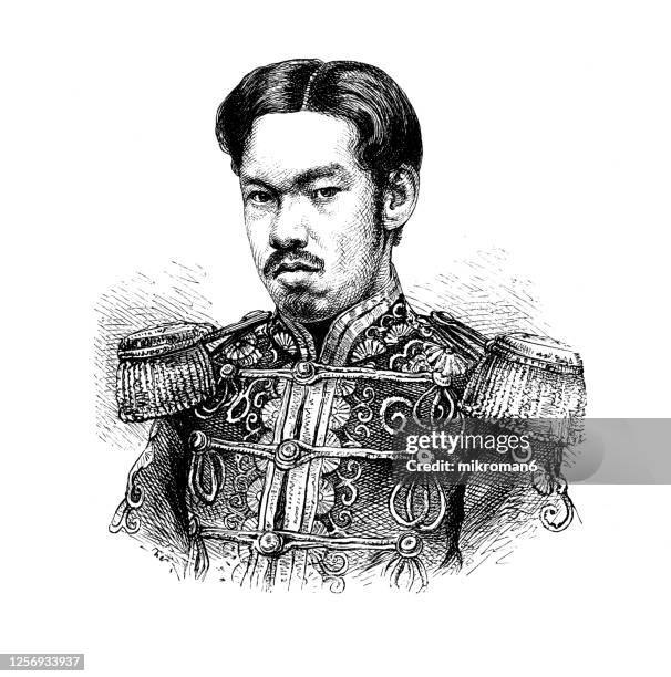 portrait of mutsuhito, emperor meiji, emperor of japan - 明治天皇 ストックフォトと画像