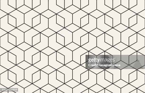 seamless geometric vector pattern - interlocked stock illustrations