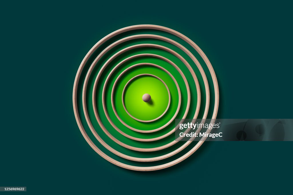 Sphere Surrounded by Concentric Rings