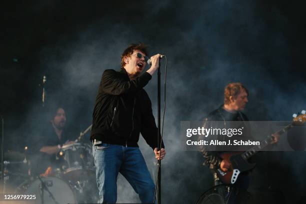 Pasadena, CA Echo & The Bunnymen singer Ian Stephen McCulloch performs on the Outsiders stage at Cruel World Festival at Brookside at the Rose Bowl,...