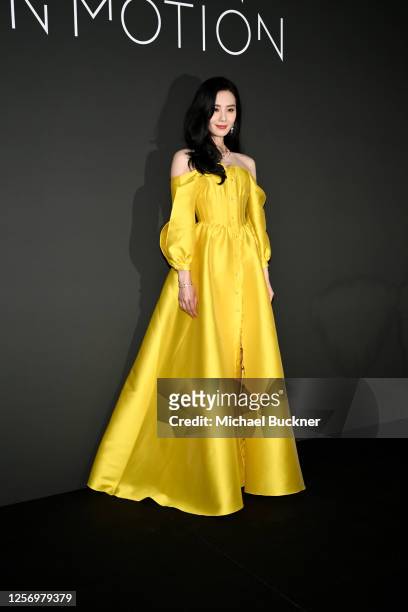 Liu Shishi at the Kering Women in Motion Dinner at the Place de la Castre during the 76th Cannes Film Festival held at the Palais des Festivals on...